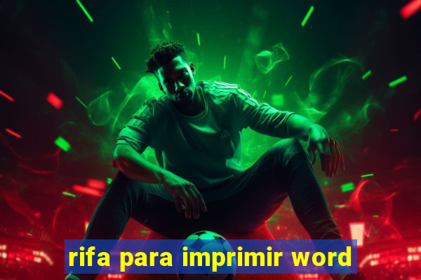 rifa para imprimir word